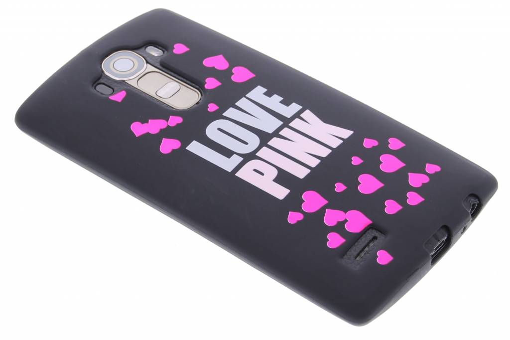 Image of I love pink glow in the dark TPU case voor de LG G4