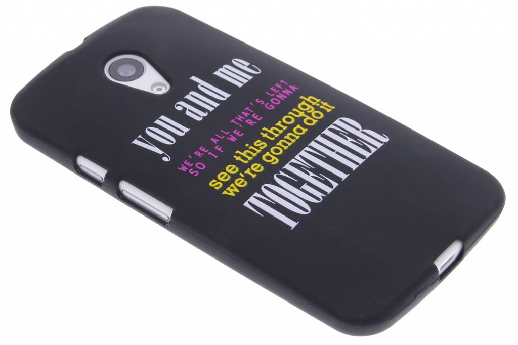 Image of You and me glow in the dark TPU case voor de Motorola Moto G 2nd Gen 2014