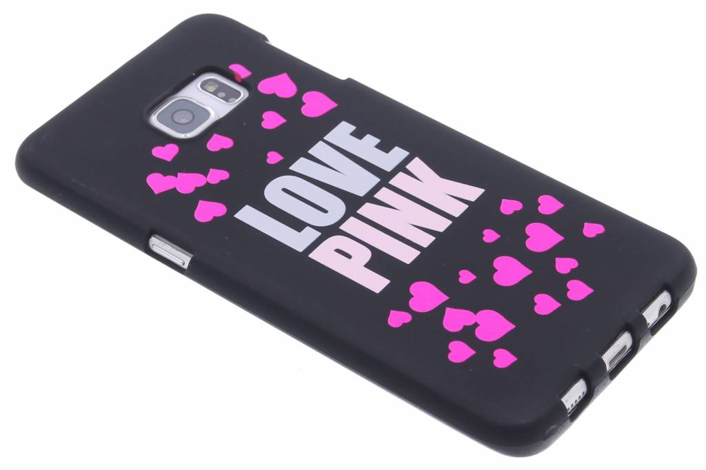 Image of I love pink glow in the dark TPU case voor de Samsung Galaxy S6 Edge Plus
