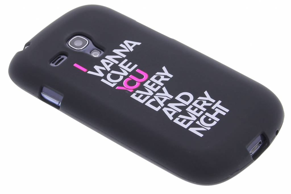 Image of I wanne love glow in the dark TPU case voor de Samsung Galaxy S3 Mini