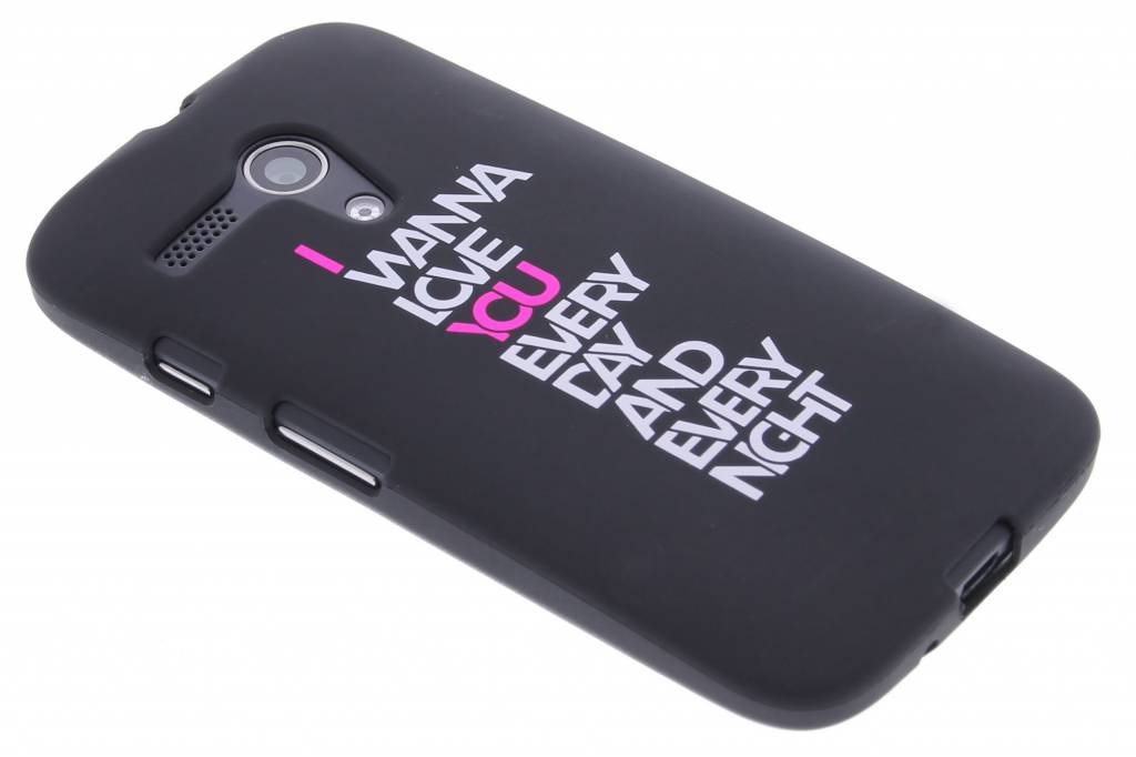 Image of I wanna love you glow in the dark TPU case voor de Motorola Moto G