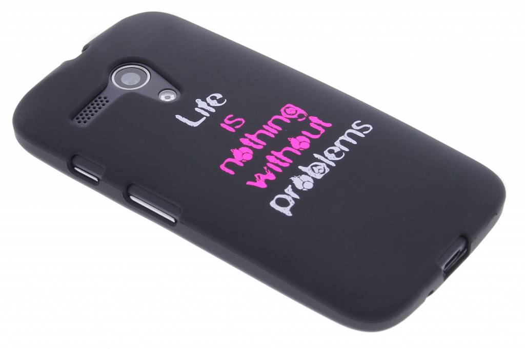 Image of Life problems glow in the dark TPU case voor de Motorola Moto G