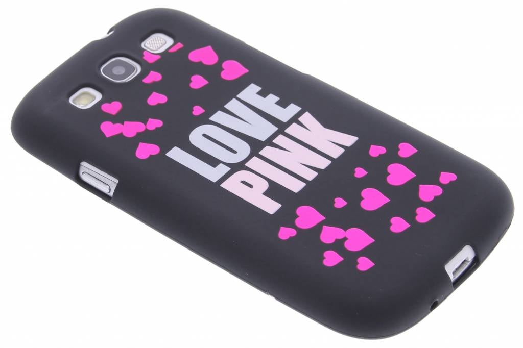 Image of I love pink glow in the dark TPU case voor de Samsung Galaxy S3 / Neo