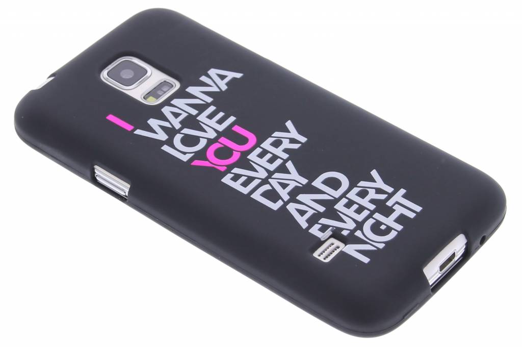 Image of I wanna love you glow in the dark TPU case voor de Samsung Galaxy S5 Mini