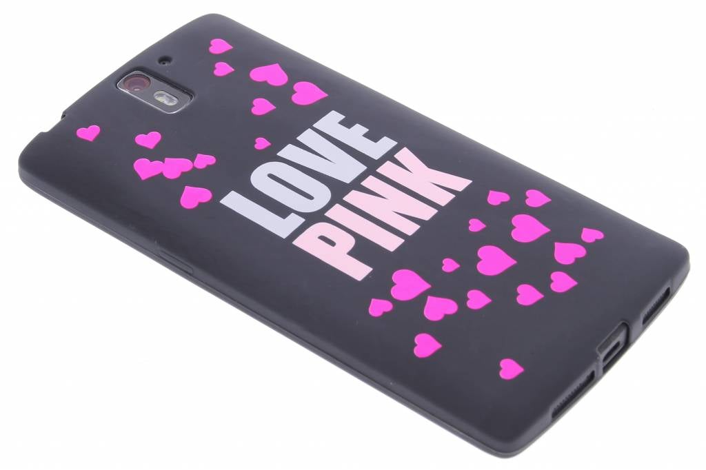 Image of I love pink glow in the dark TPU case voor de OnePlus One