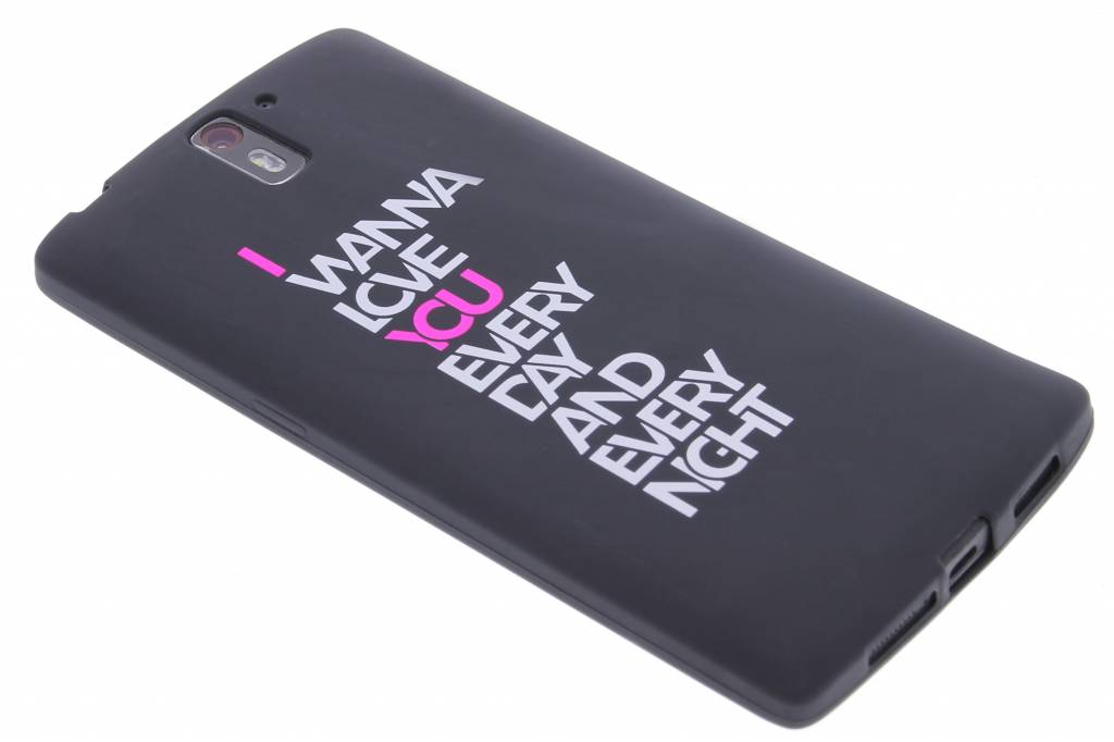 Image of I wanna love you glow in the dark TPU case voor de OnePlus One