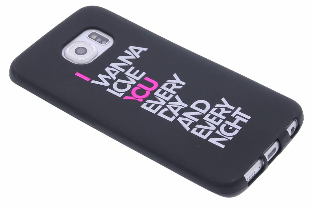 Image of I wanna love glow in the dark TPU case voor de Samsung Galaxy S6 Edge