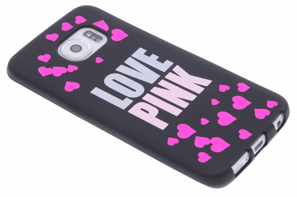 Image of I love pink glow in the dark TPU case voor de Samsung Galaxy S6 Edge