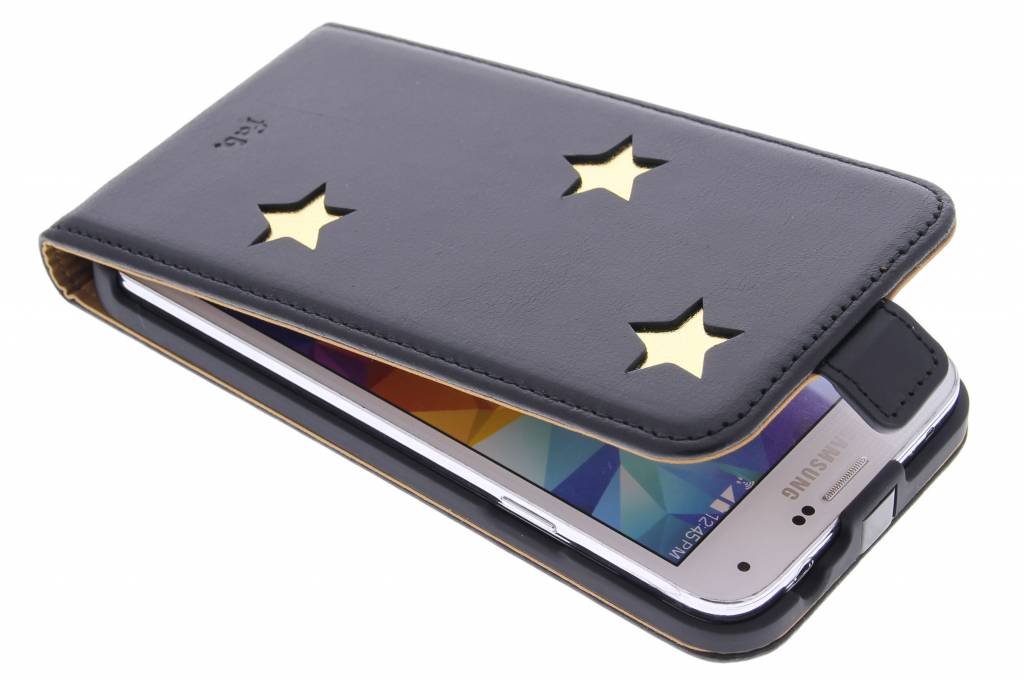 Image of Gold Reversed Star Flipcase voor de Samsung Galaxy S5 (Plus) / Neo