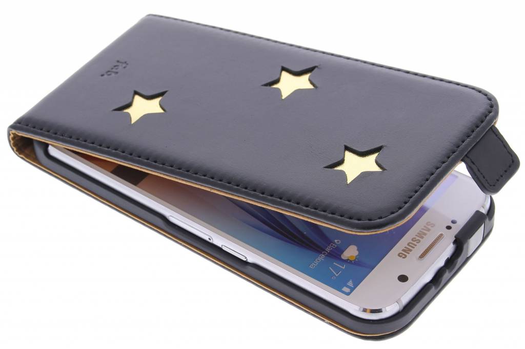 Image of Gold Reversed Star Flipcase voor de Samsung Galaxy S6