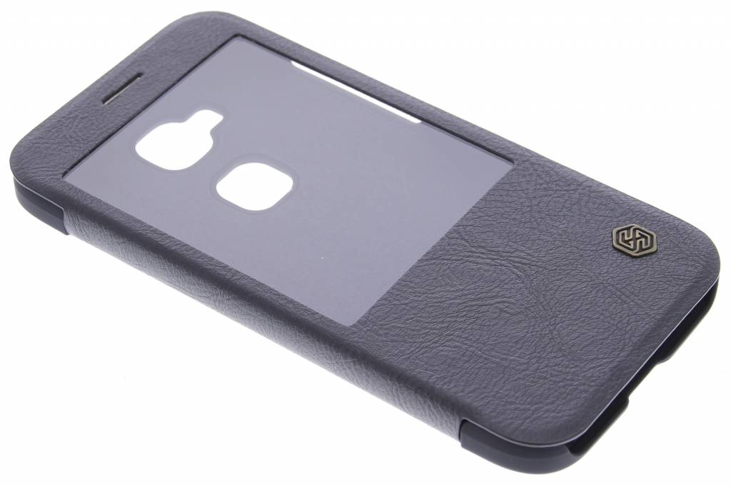 Image of Qin Leather slim booktype hoes met venster voor de Huawei G8 - Zwart