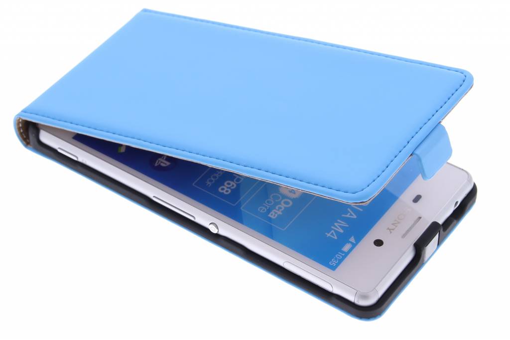 Image of Mobiparts Premium Flip Case Sony Xperia M4 Aqua Light Blue