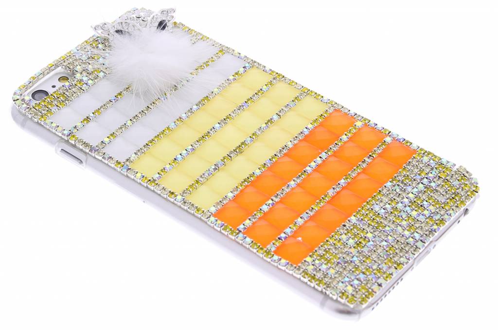 Image of Geel glazen strass hardcase hoesje voor de iPhone 6(s) Plus