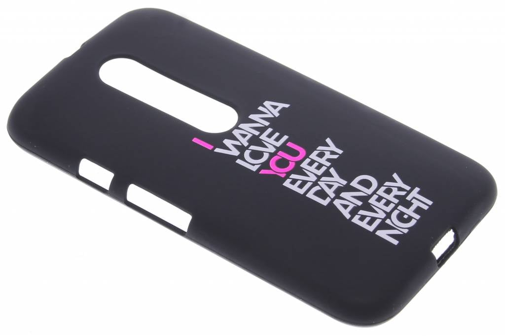 Image of I wanna love glow in the dark TPU case voor de Motorola Moto G 3rd Gen 2015