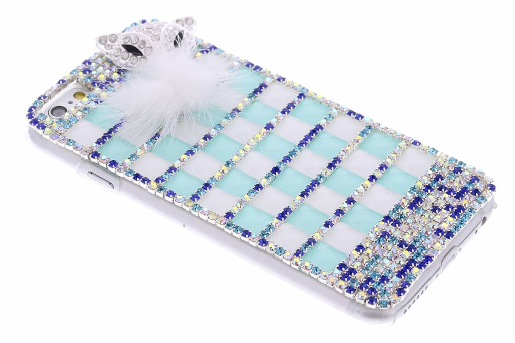 Image of Mintgroen glazen strass hardcase hoesje voor de Samsung Galaxy S6