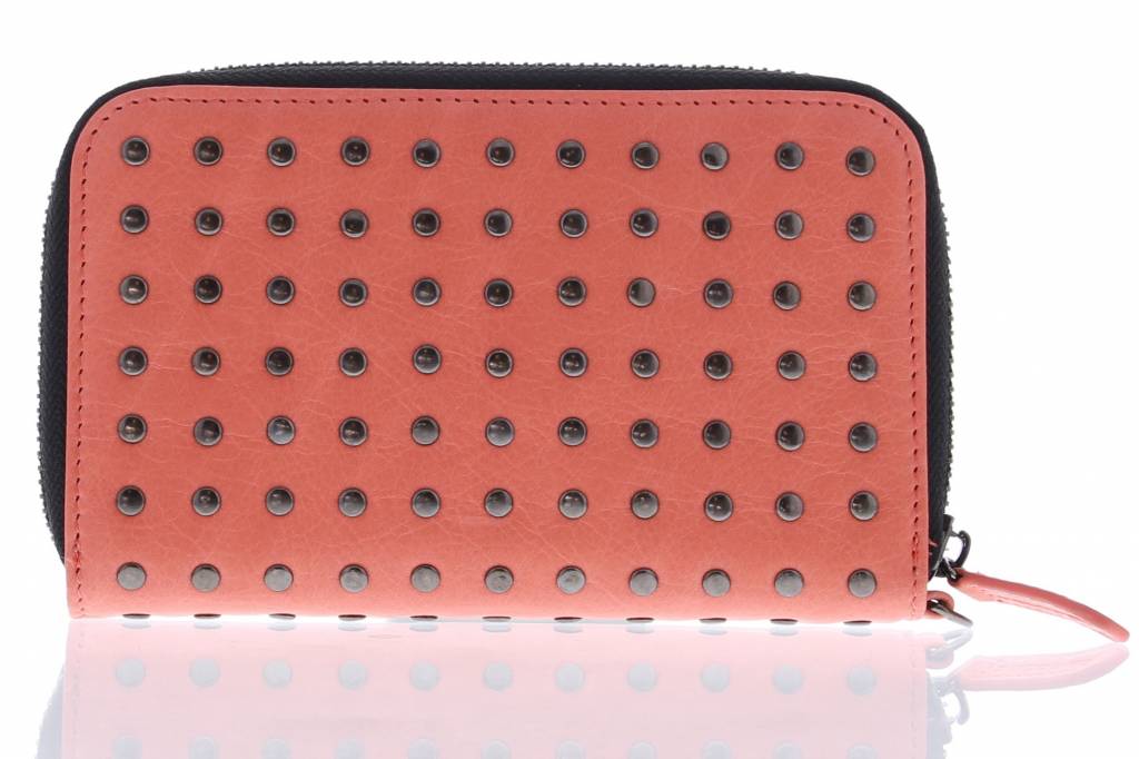 Image of Leather Zip Wallet - Roze
