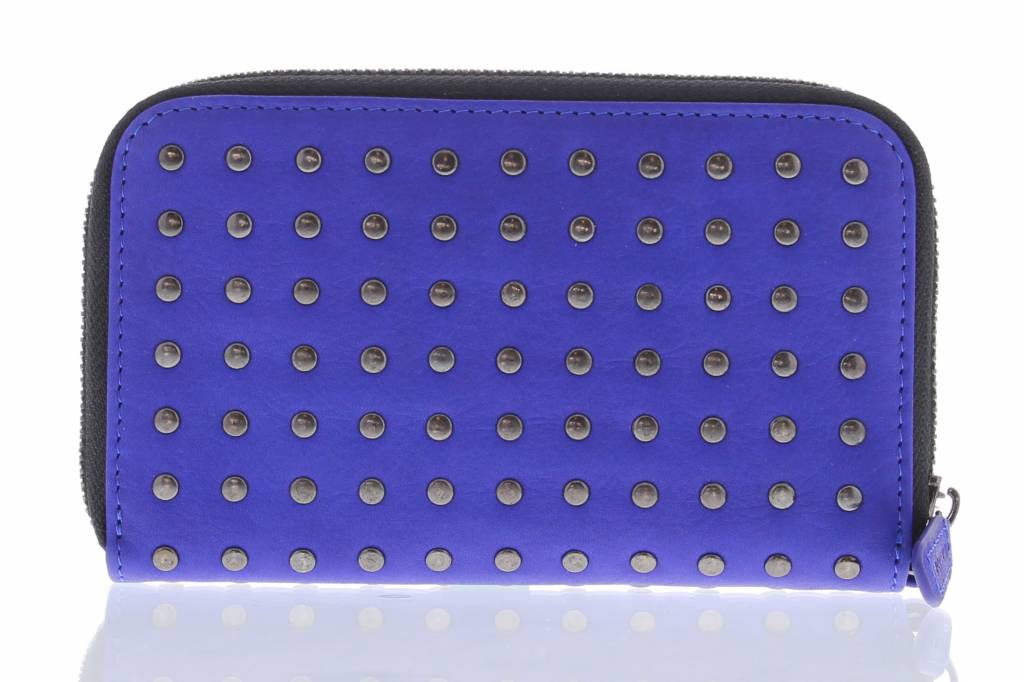 Image of Leather Zip Wallet - Blauw