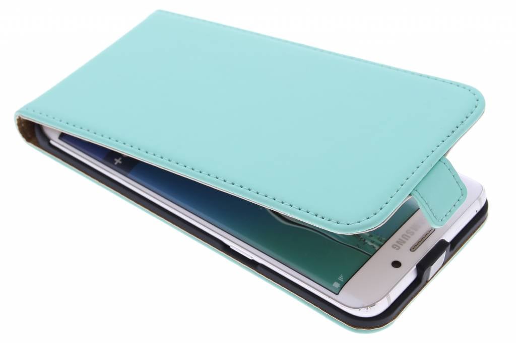Image of Luxe Flipcase voor de Samsung Galaxy S6 Edge Plus - Mintgroen