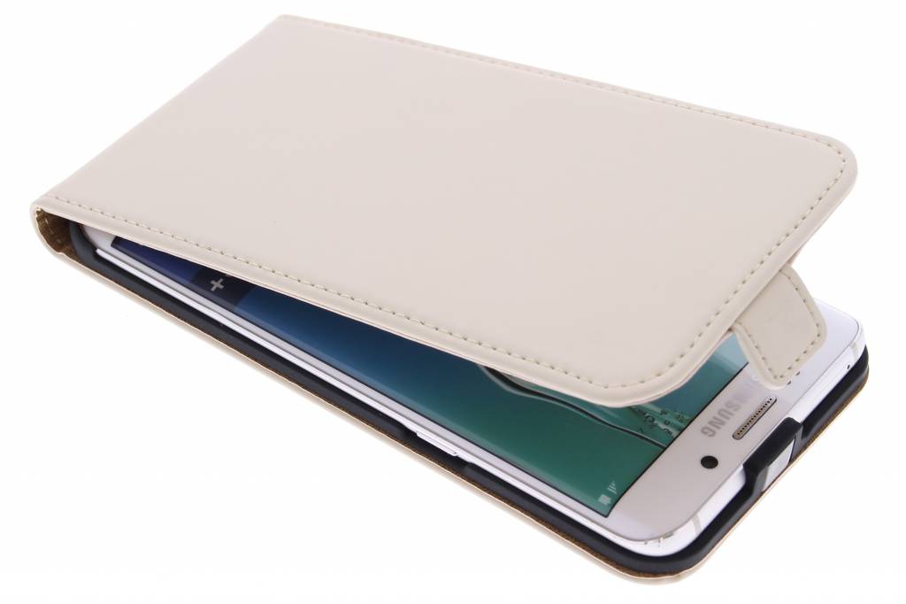 Image of Luxe Flipcase voor de Samsung Galaxy S6 Edge Plus - Gebroken wit