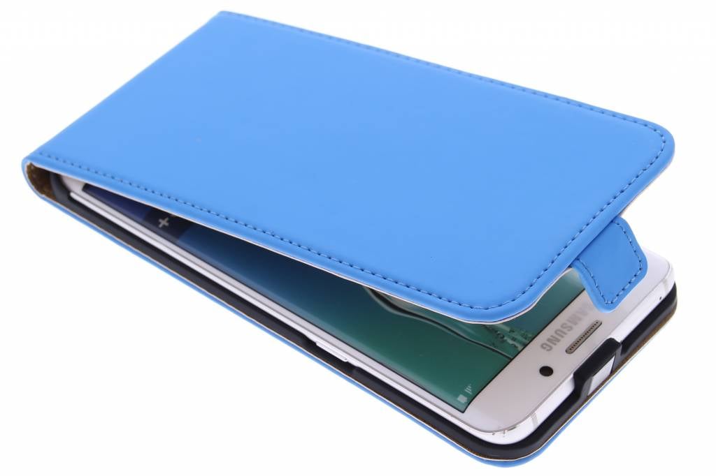 Image of Luxe Flipcase voor de Samsung Galaxy S6 Edge Plus - Blauw