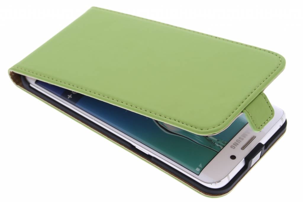Image of Luxe Flipcase voor de Samsung Galaxy S6 Edge Plus - Groen