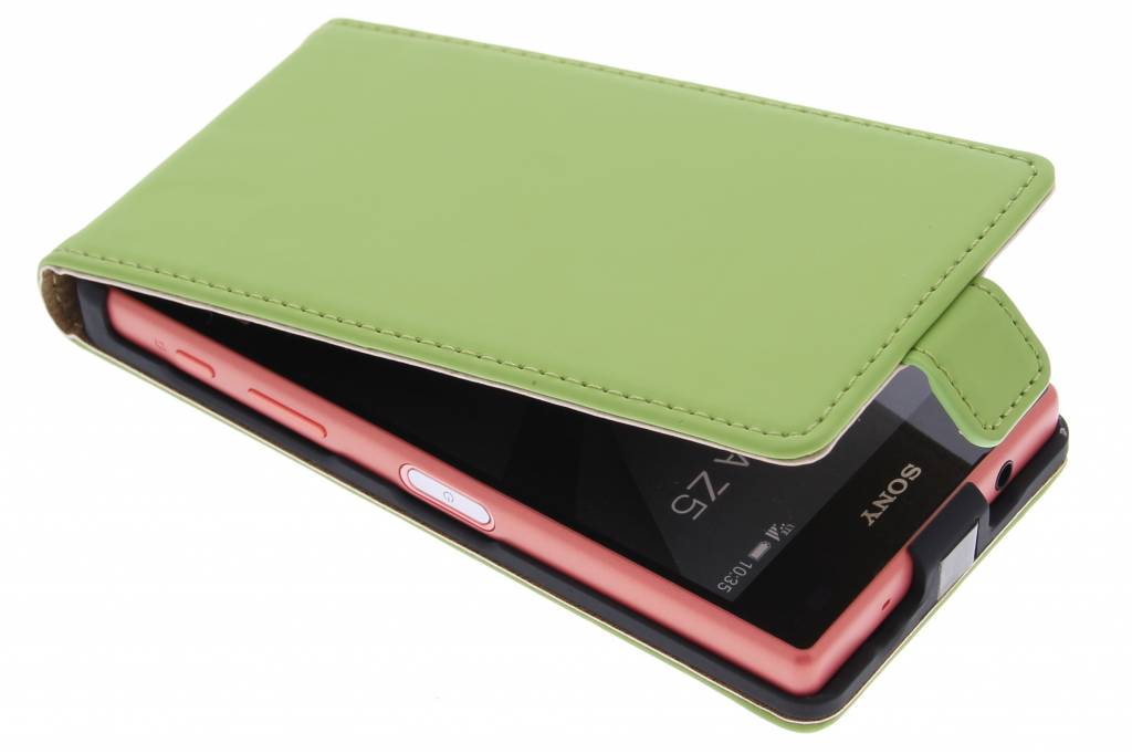 Image of Luxe Flipcase voor de Sony Xperia Z5 Compact - Groen