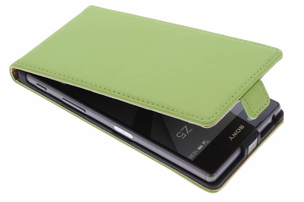 Image of Luxe Flipcase voor de Sony Xperia Z5 - Groen
