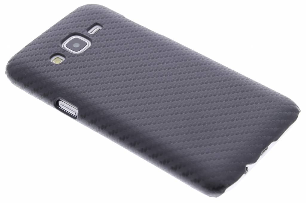 Image of Zwarte carbon look design hardcase hoesje voor de Samsung Galaxy J5