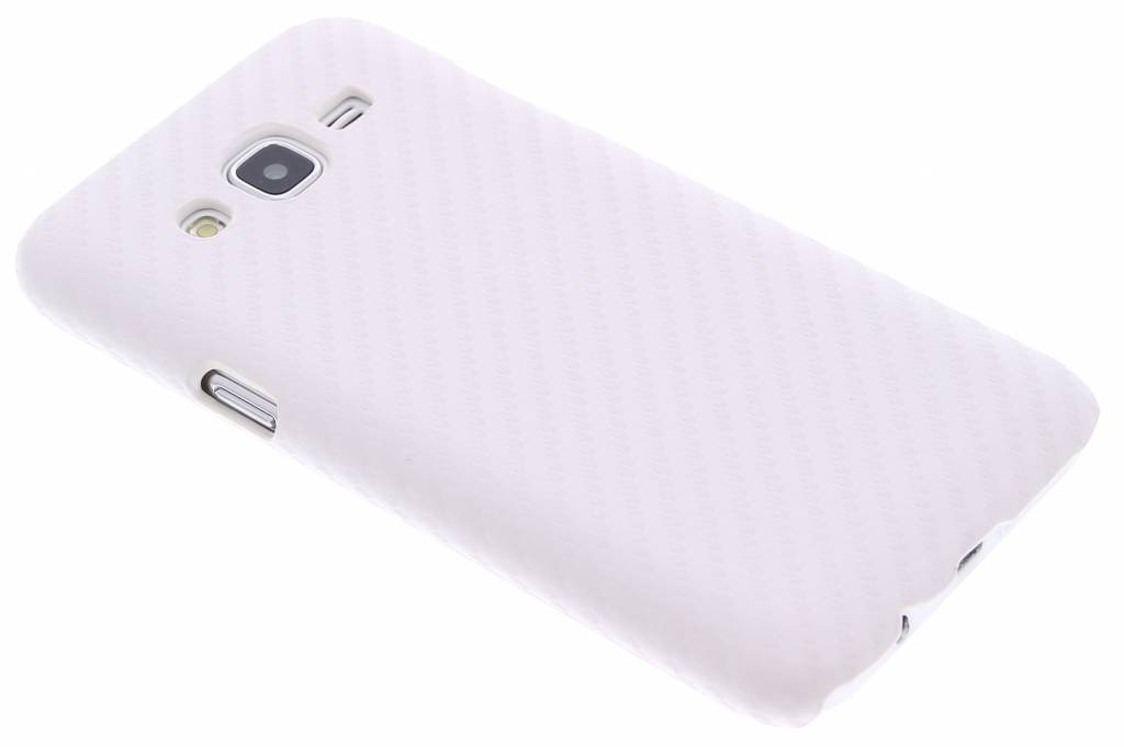 Image of Witte carbon look design hardcase hoesje voor de Samsung Galaxy J5