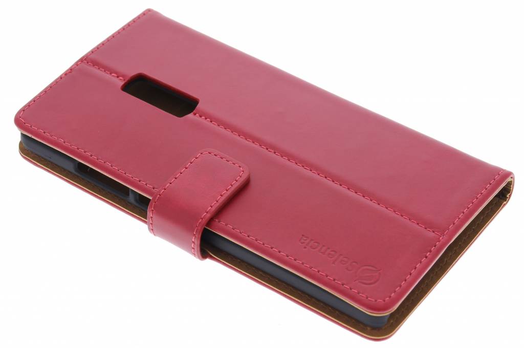 Image of Luxe Lederen booktype hoes voor de OnePlus 2 - Rood