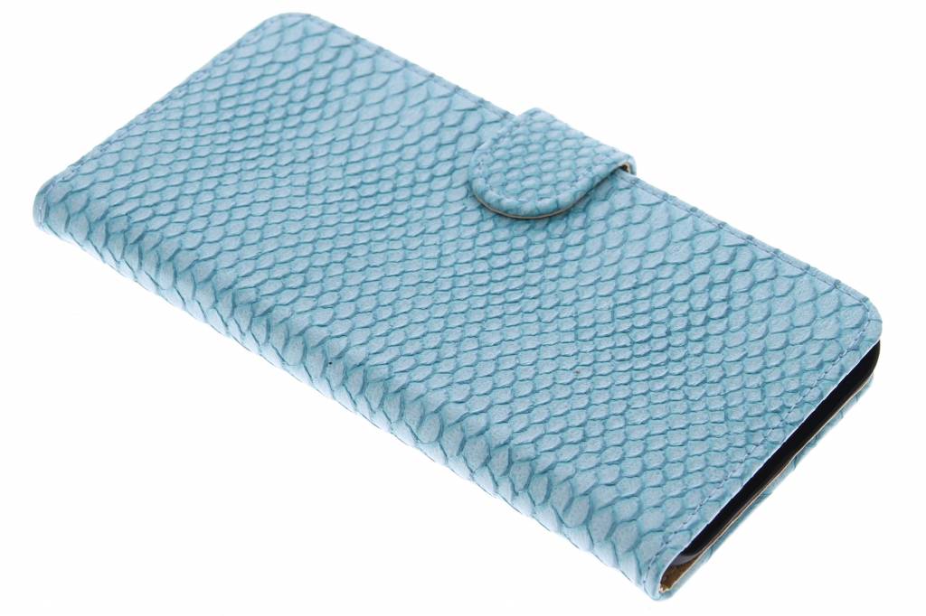 Image of Turquoise slangen booktype hoes voor de Huawei Nexus 6P