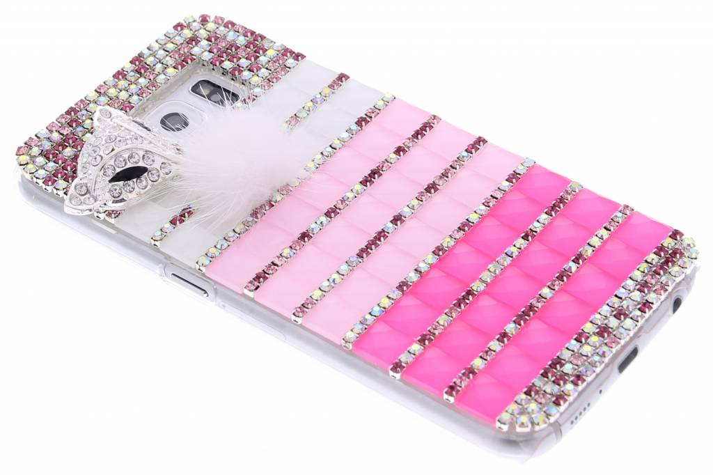 Image of Roze glazen strass hardcase hoesje voor de Samsung Galaxy S6