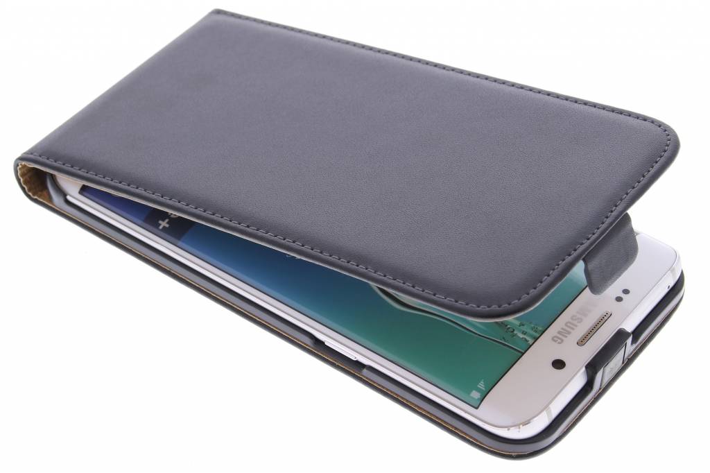 Image of Zwarte luxe flipcase voor de Samsung Galaxy S6 Edge Plus