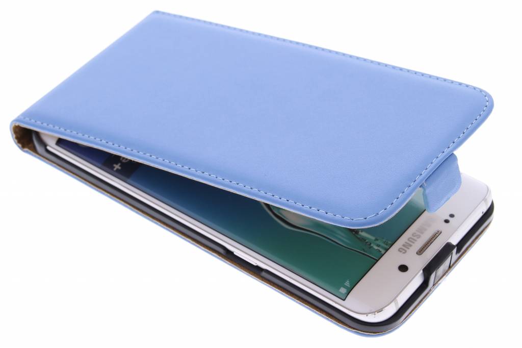 Image of Blauwe luxe flipcase voor de Samsung Galaxy S6 Edge Plus