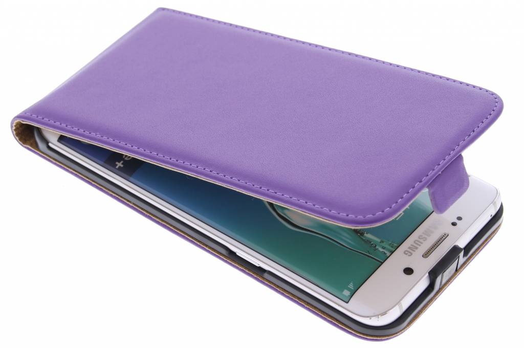 Image of Paarse luxe flipcase voor de Samsung Galaxy S6 Edge Plus