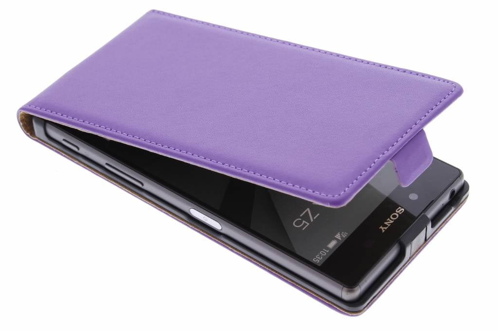 Image of Paarse luxe flipcase voor de Sony Xperia Z5