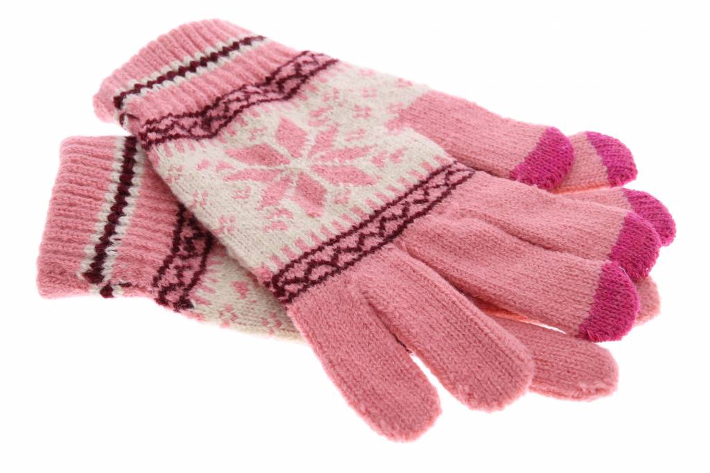 Image of Roze Noorse touchscreen handschoenen