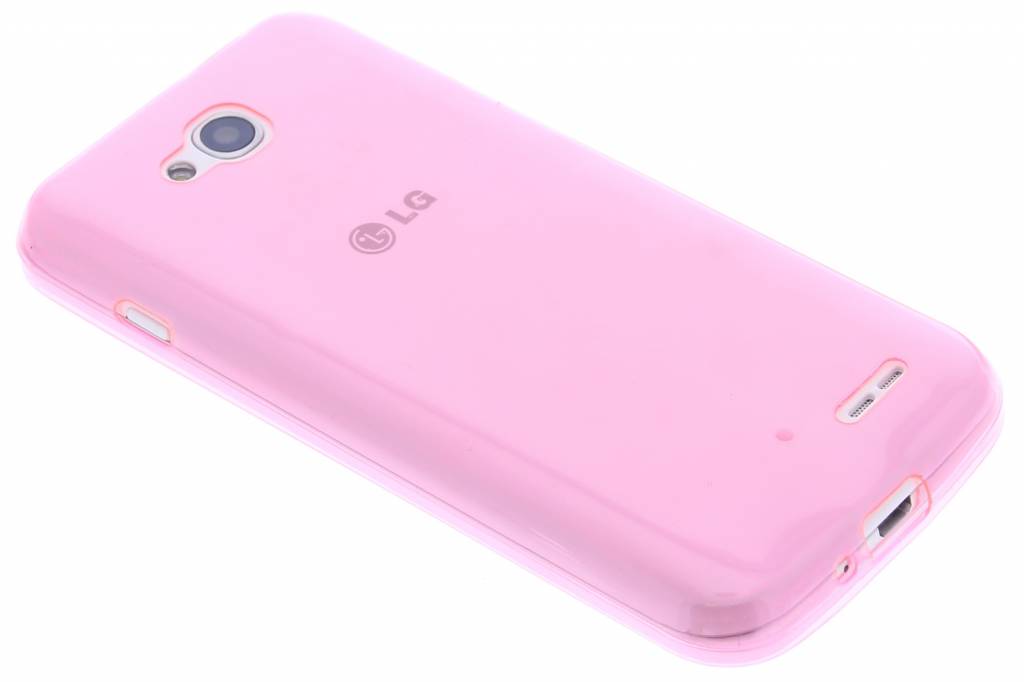 Image of Roze ultra thin transparant TPU hoesje voor de LG L90