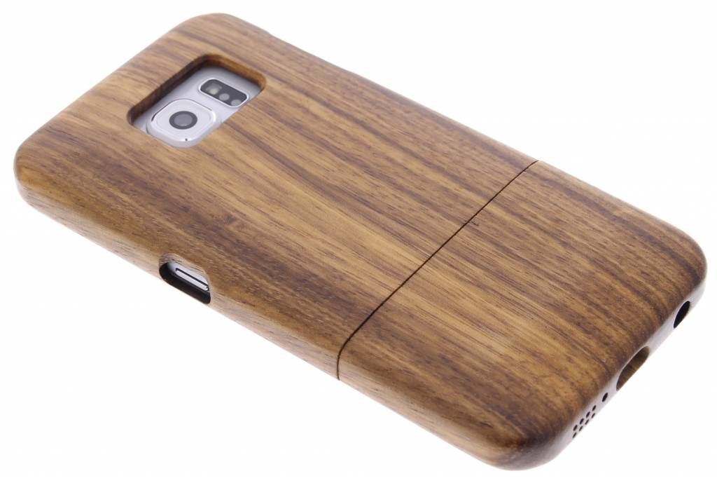 Image of Bruin echt houten hardcase hoesje voor de Samsung Galaxy S6