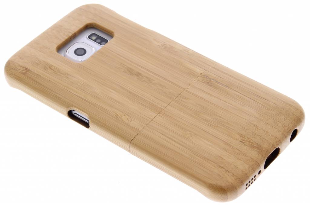 Image of Lichtbruin echt houten hardcase hoesje voor de Samsung Galaxy S6 Edge