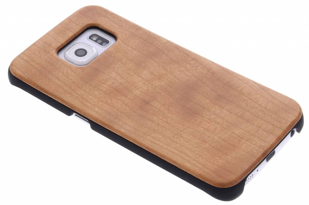 Image of Bruin echt hout design hardcase hoesje voor de Samsung Galaxy S6 Edge