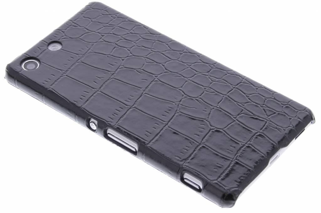 Image of Zwart krokodil hardcase hoesje voor de Sony Xperia M5