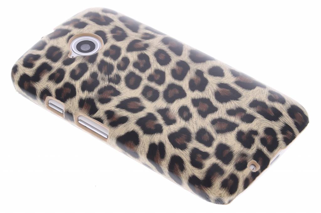 Image of Bruin luipaard design hardcase hoesje voor de Motorola Moto E 2015