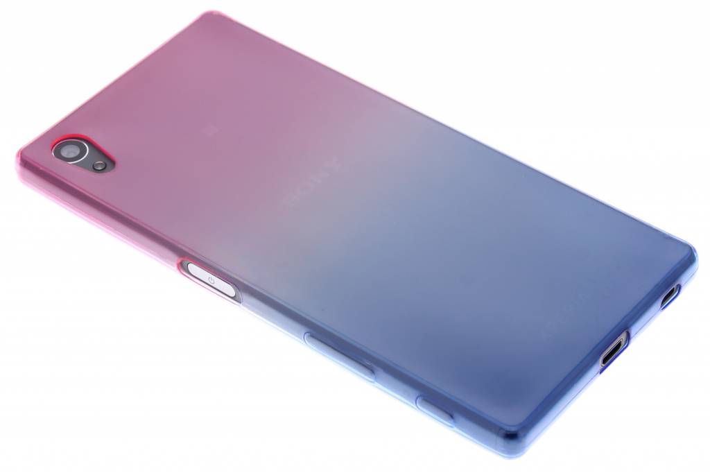 Image of Roze/blauw tweekleurig TPU siliconen hoesje voor de Sony Xperia Z5