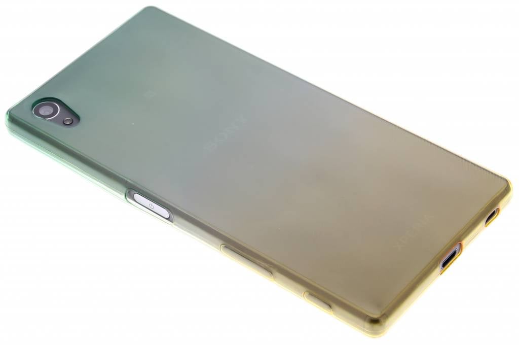 Image of Groen/geel tweekleurig TPU siliconen hoesje voor de Sony Xperia Z5