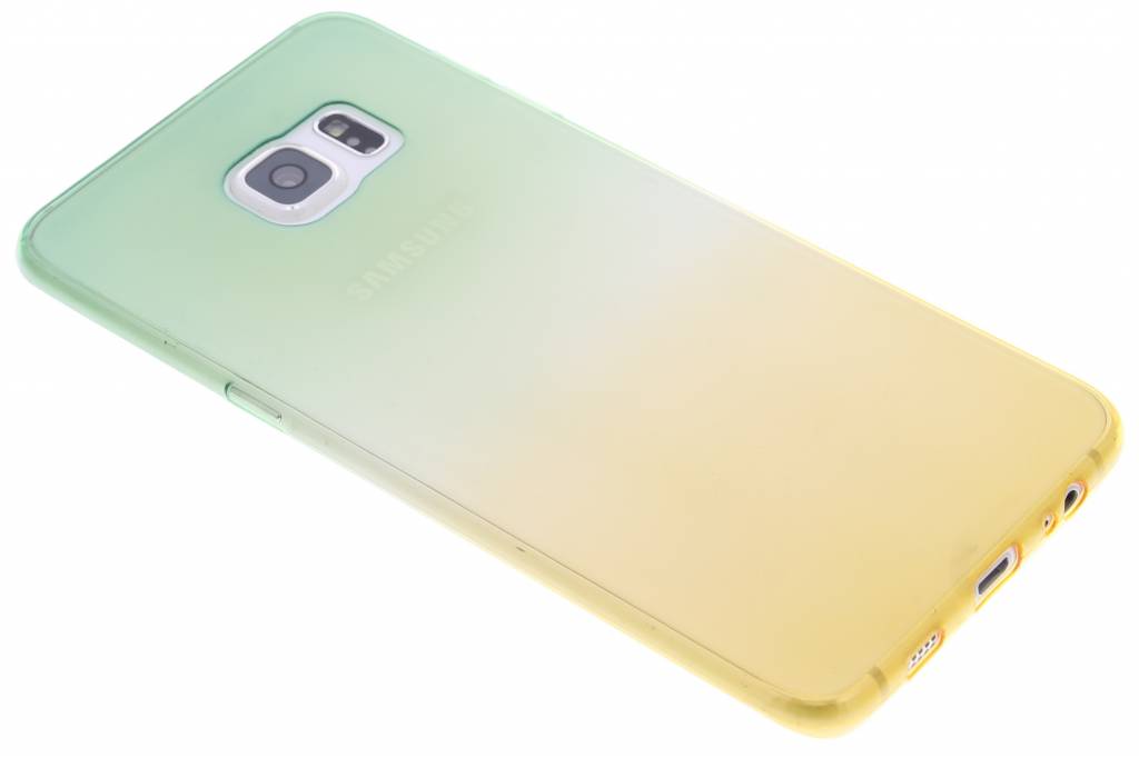 Image of Groen/geel tweekleurig TPU siliconen hoesje voor de Samsung Galaxy S6 Edge Plus