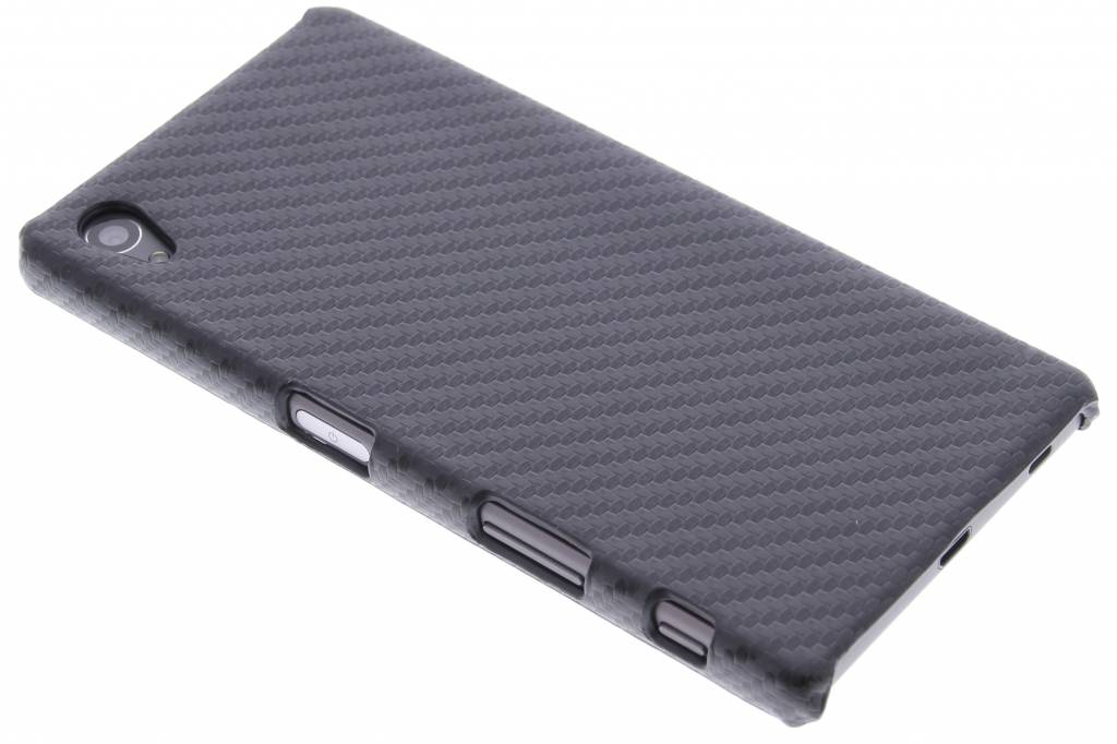 Image of Zwart carbon look hardcase hoesje voor de Sony Xperia Z5