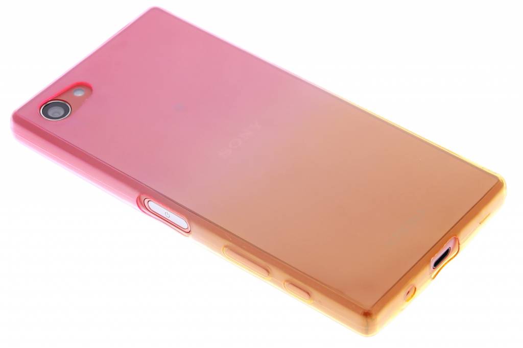 Image of Roze/geel tweekleurig TPU siliconen hoesje voor de Sony Xperia Z5 Compact