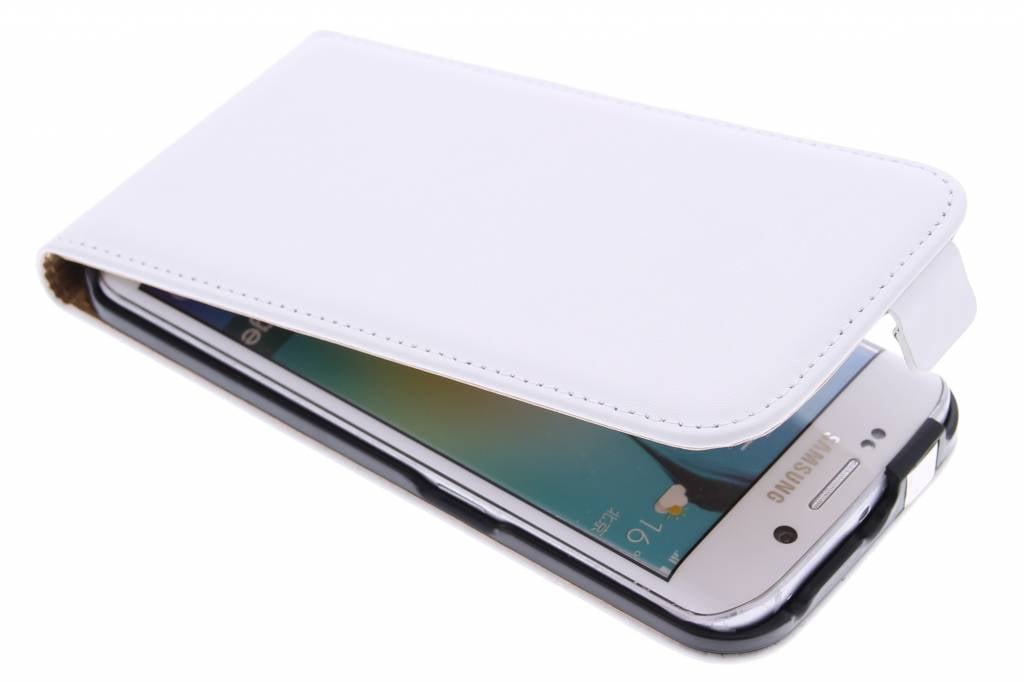 Image of Witte luxe flipcase voor de Samsung Galaxy S6 Edge