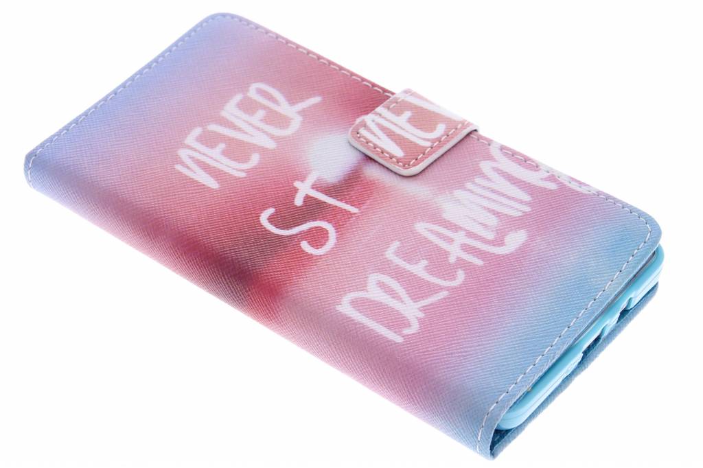 Image of Never stop dreaming design TPU booktype hoes voor de Samsung Galaxy A5